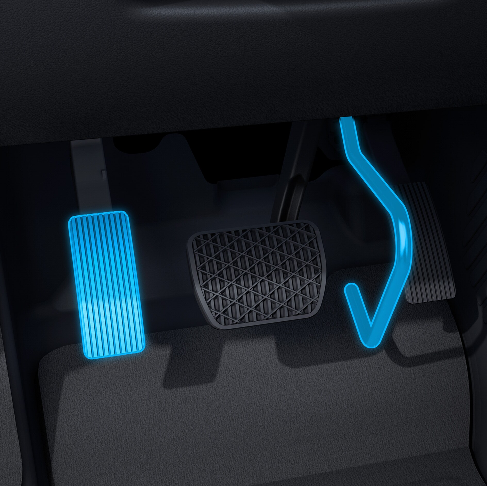 Fahrpedalverlegung (elektronisch) | Fahrhilfen | Mercedes-Benz Eine Detailaufnahme der Fahrpedalverlegung (elektronisch) in Verbindung mit einem behindertengerechten Auto.