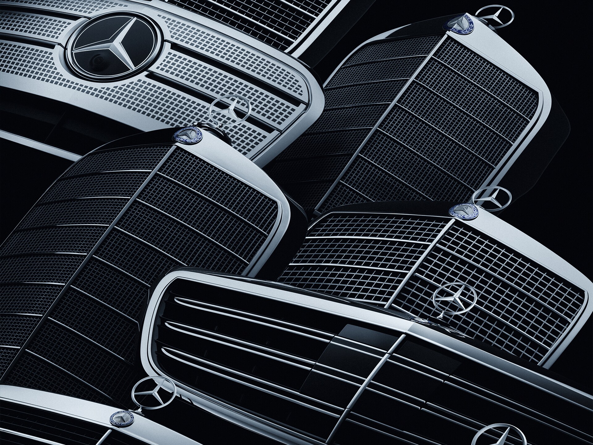 Qualität | Mercedes-Benz Sammlung von Mercedes-Benz Kühlergrills.